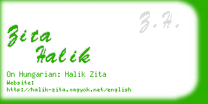 zita halik business card